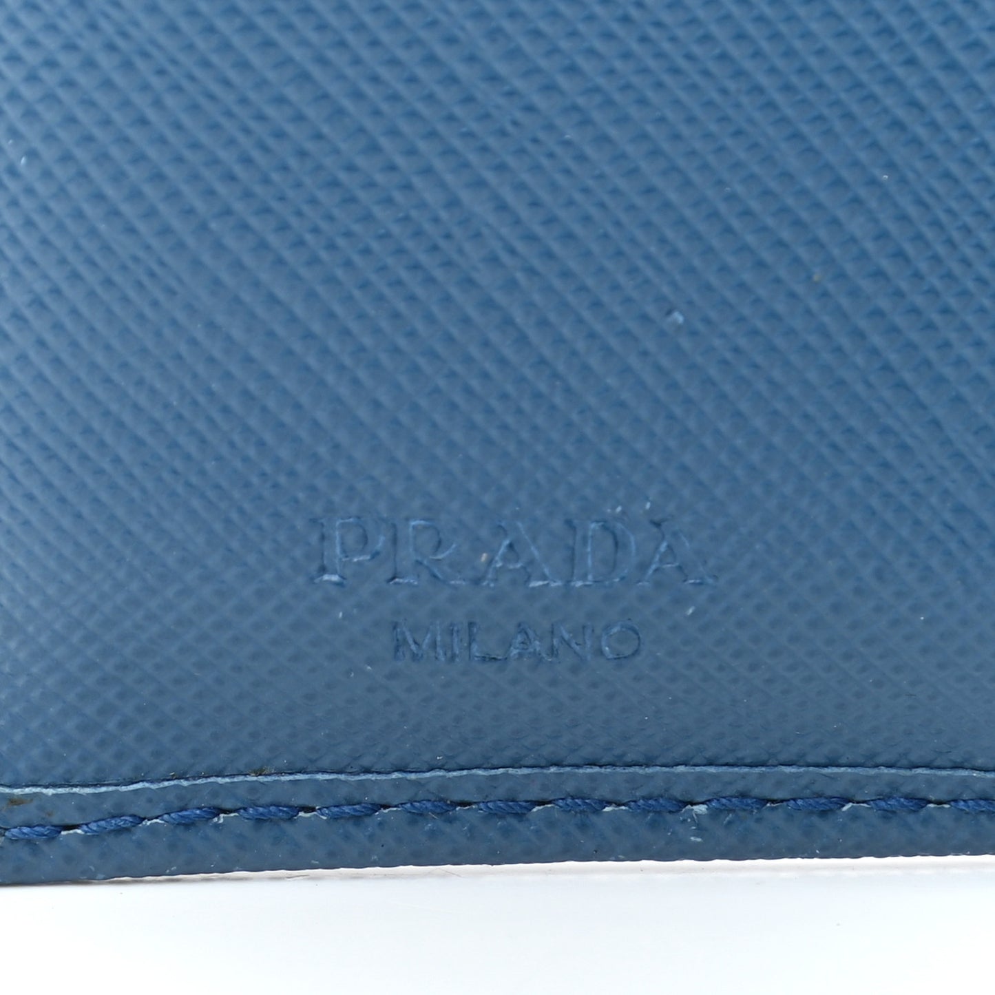 Saffiano Metal Compact Snap Bi-Fold Wallet Cobalto