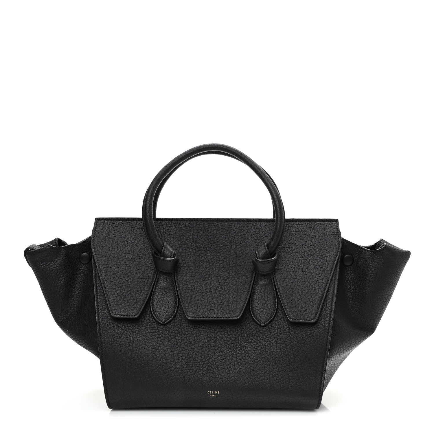 Celine Crisped Calfskin Mini Tie Knot Tote Black 1 of 13