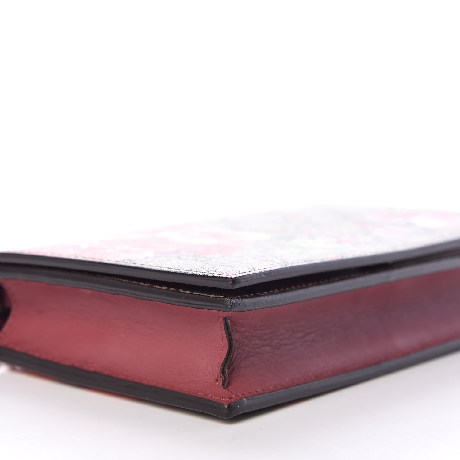 Gucci GG Supreme Monogram Blooms Chain Wallet Beige Multicolor Dry Rose 5 of 10