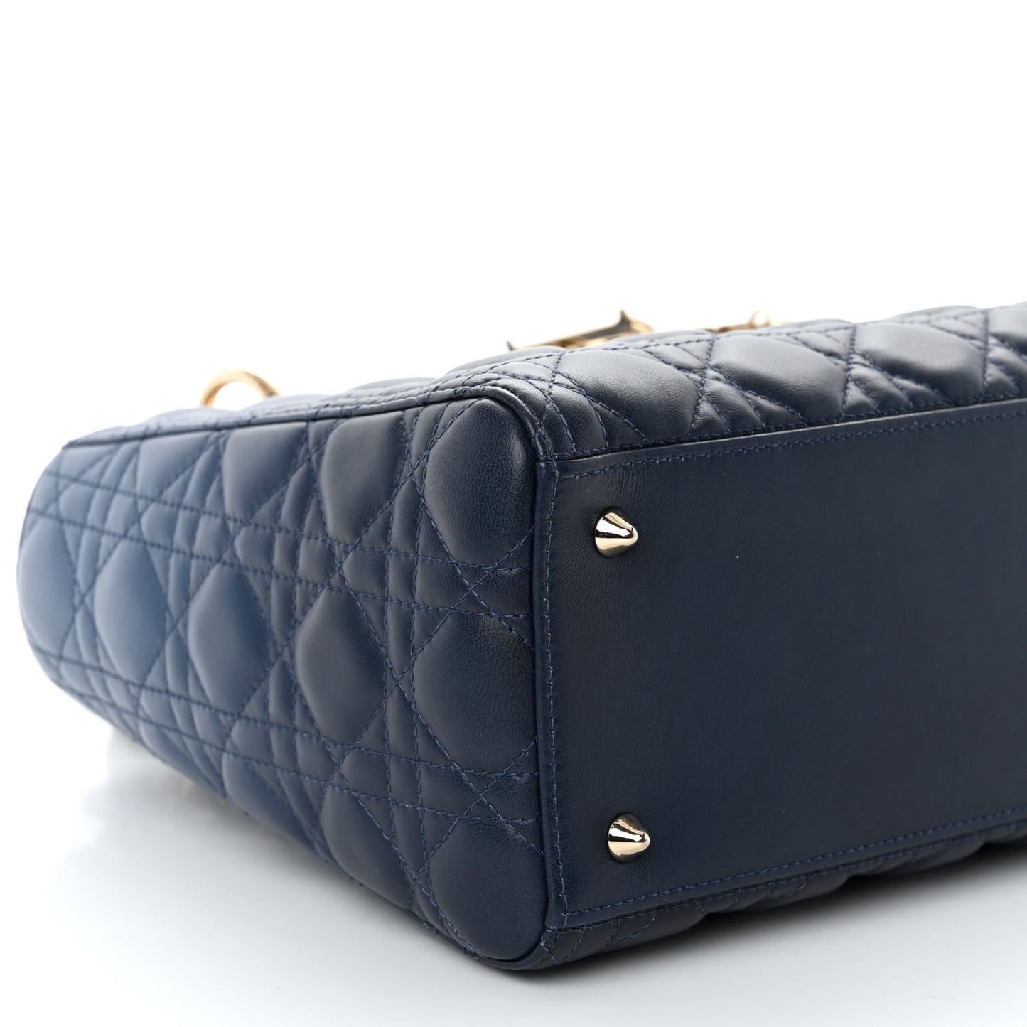 Lambskin Cannage Gradient Medium Lady Dior Blue