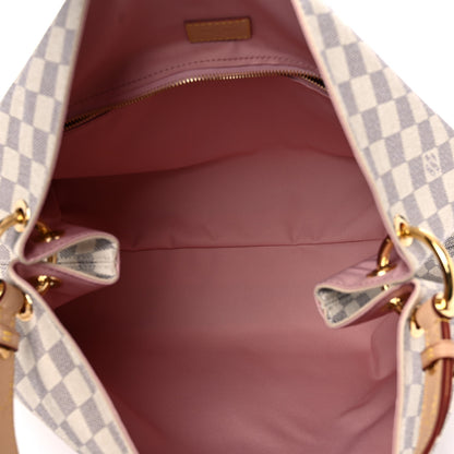 Louis Vuitton Damier Azur Graceful MM Rose Ballerine 5 of 8