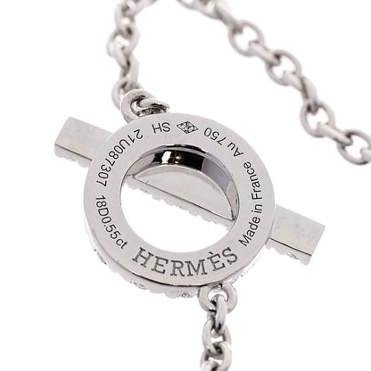 Hermes 18K White Gold Diamond Finesse Bracelet SH 3 of 3