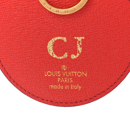 Louis Vuitton Monogram Jungle Dots Bag Charm Key Ring Coquelicot Denim 3 of 4