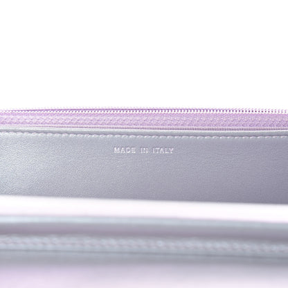 Chanel Iridescent Lambskin Quilted Reissue Wallet On Chain WOC Light Purple 7 of 15