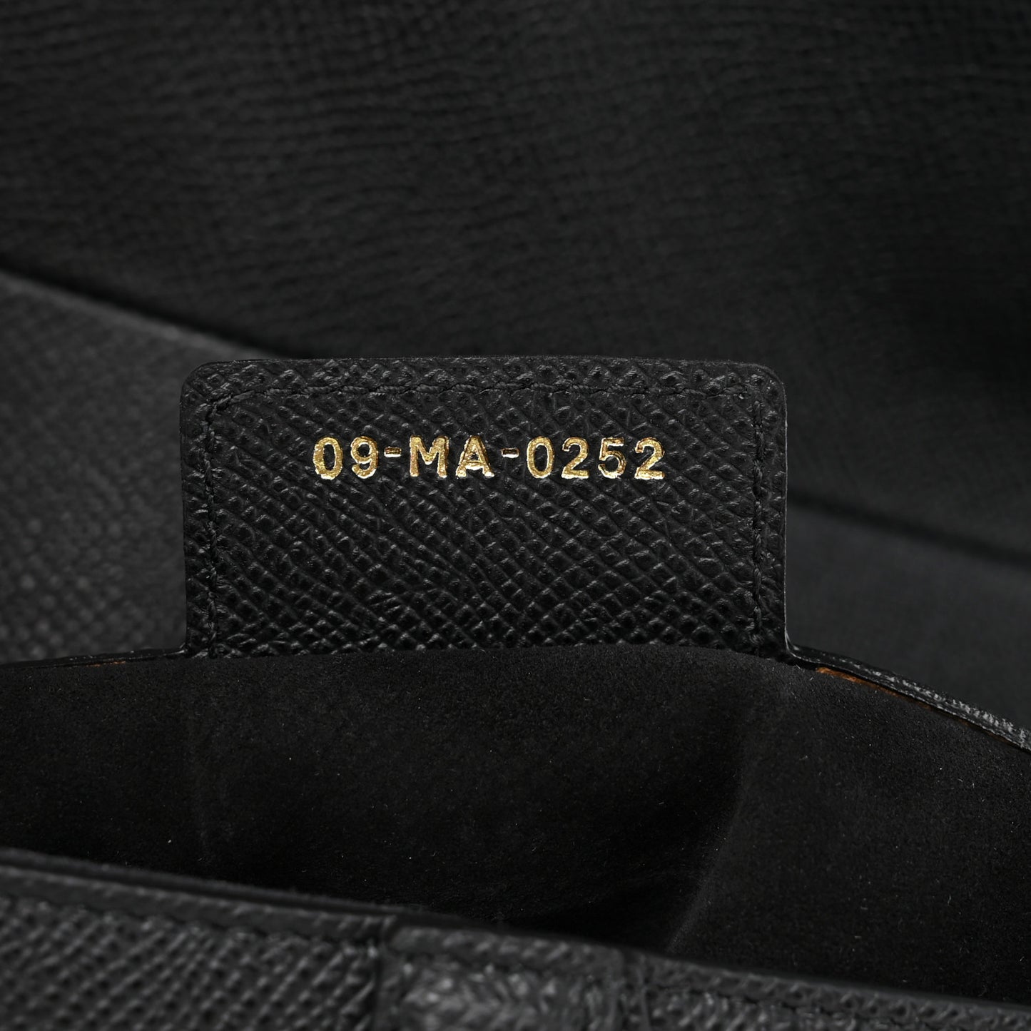 Grained Calfskin Saddle Bag With Strap Black