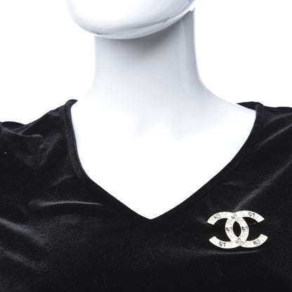 Chanel Baguette Crystal Logo CC Brooch Gold 3 of 5