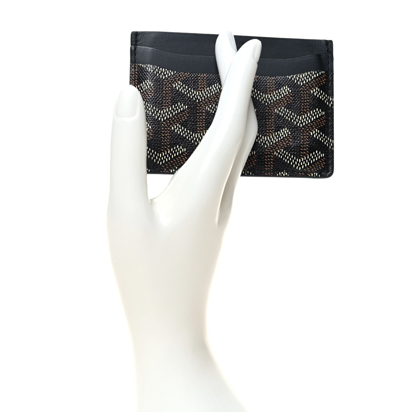Goyardine Saint Sulpice Card Holder Black