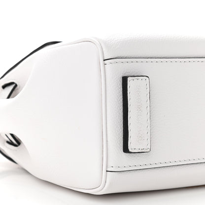 Versace Grained Calfskin Small La Medusa Top Handle Bag Optical White 7 of 8