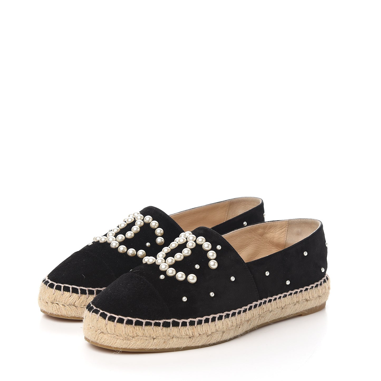 Suede Pearl CC Espadrilles 38 Black