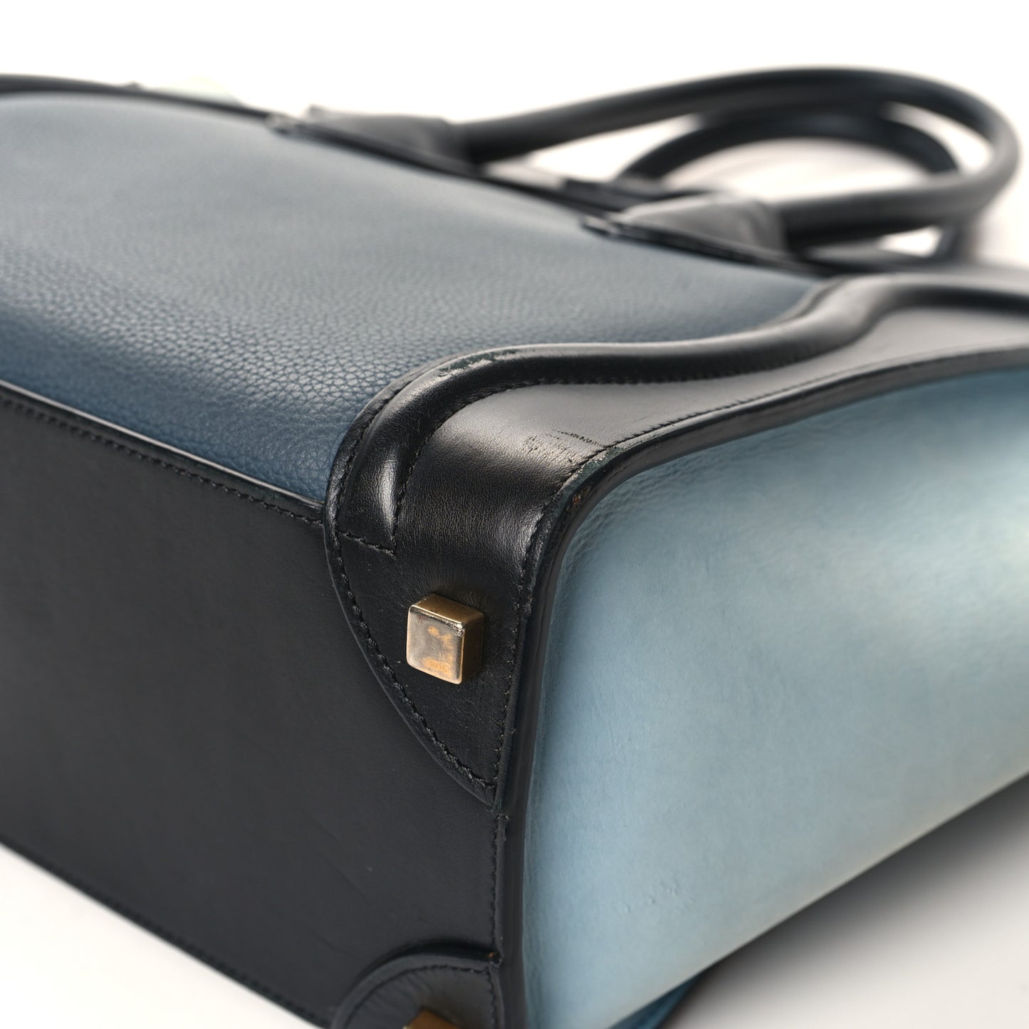Drummed Calfskin Suede Tri-color Micro Luggage Multicolor