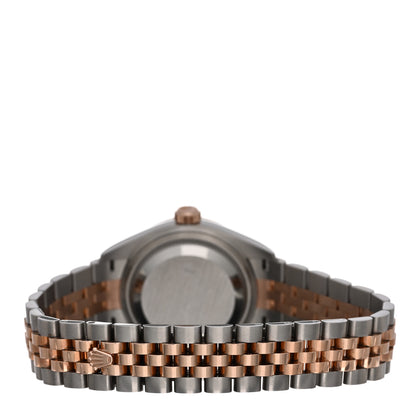 Rolex Stainless Steel 18K Everose Gold 28mm Oyster Perpetual Datejust Watch Chocolate Roman 279171 3 of 5