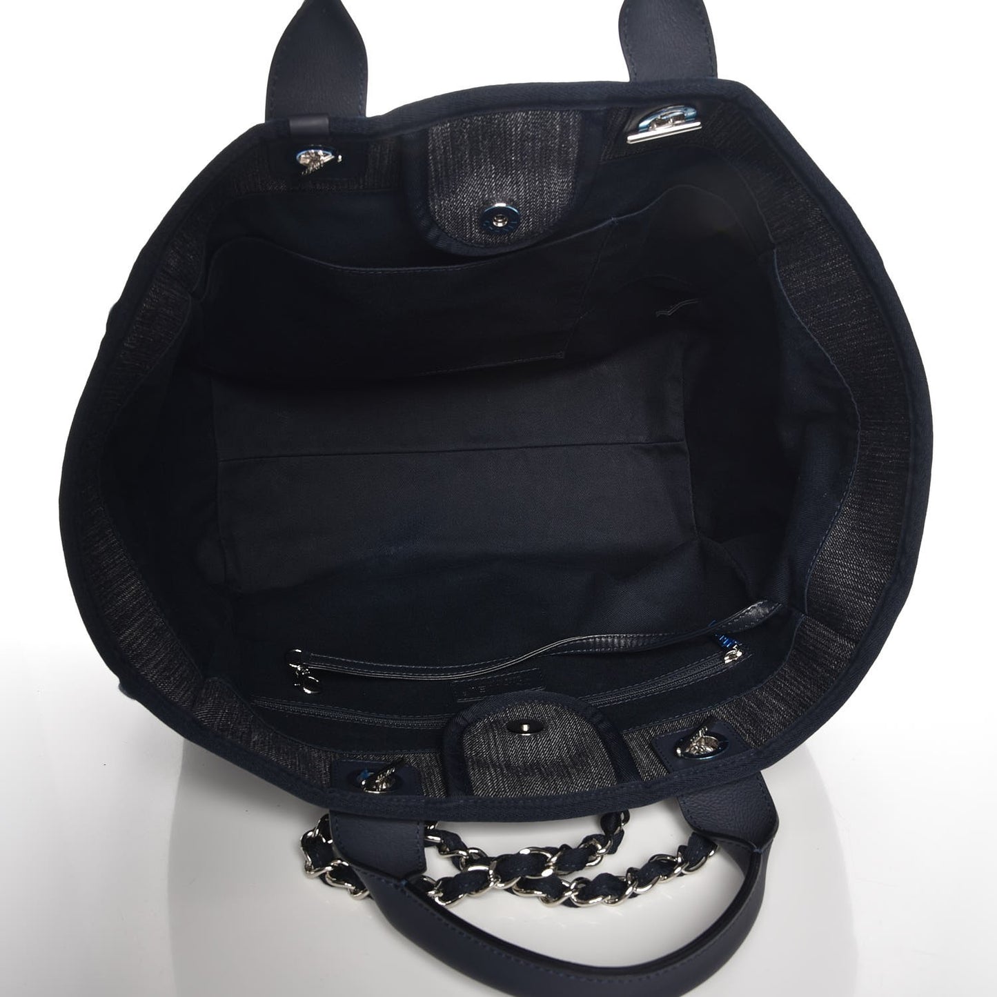 Canvas Large Deauville Tote Dark Blue