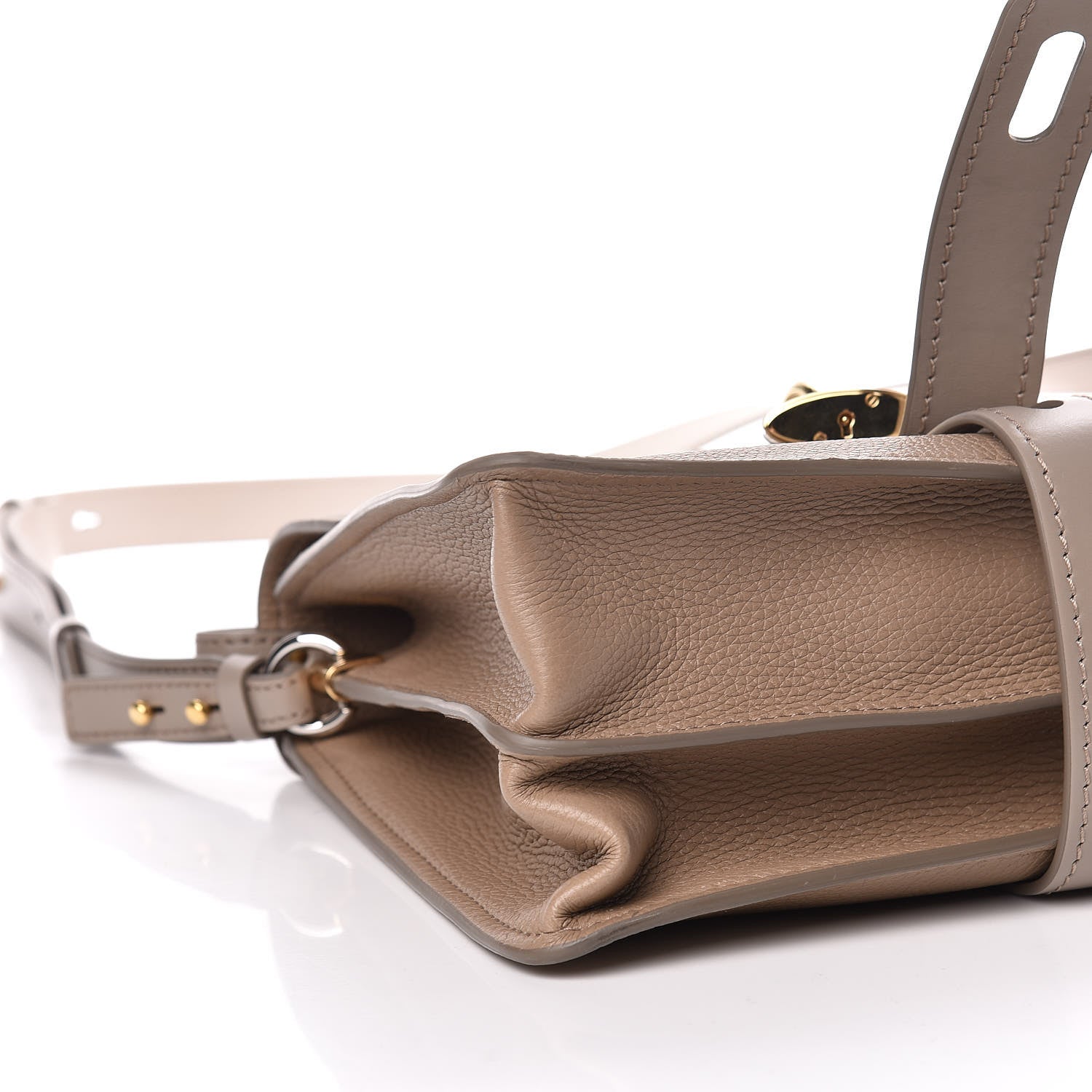 Chloe Shiny Grained Calfskin Medium Aby Day Shoulder Bag Motty Grey 5 of 12