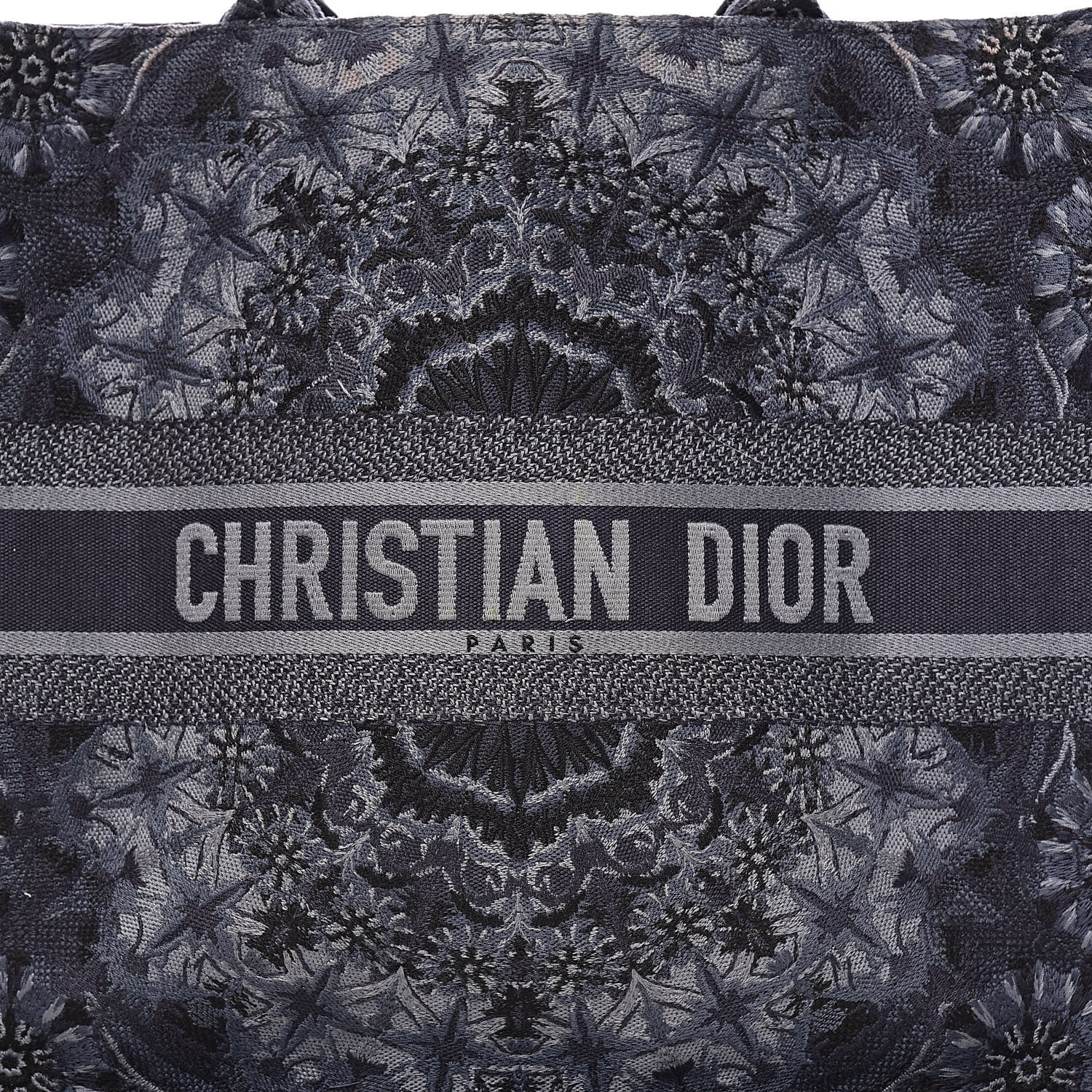 Christian Dior Canvas Embroidered KaleiDioroscopic Book Tote Blue 15 of 15