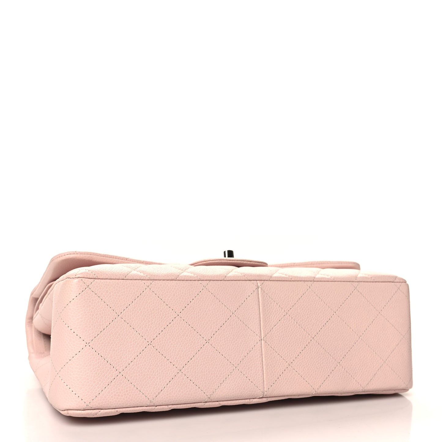 Caviar Quilted Jumbo Double Flap Light Pink