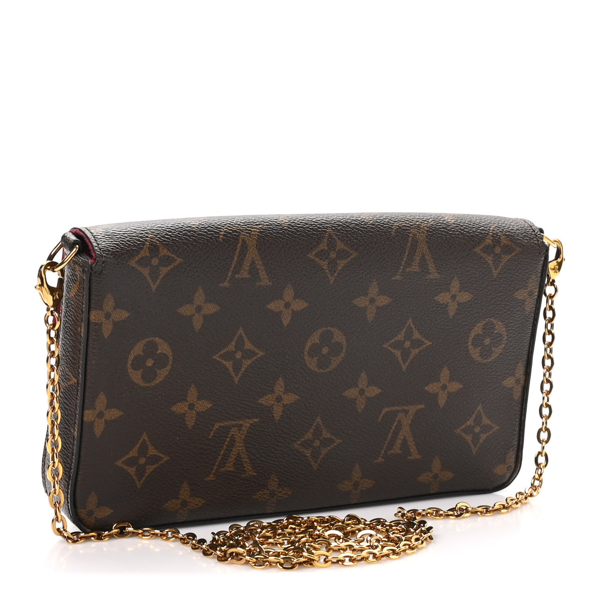 Louis Vuitton Monogram Pochette Felicie Chain Wallet Fuchsia 3 of 9