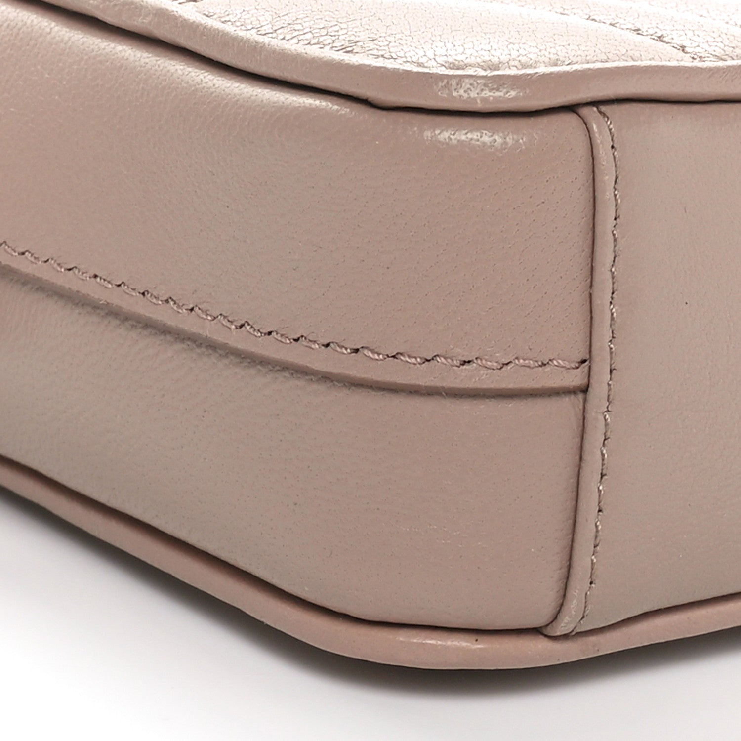 Prada Nappa Impunture Diagramme Mini Double Zip Chain Crossbody Bag Cipria 8 of 10
