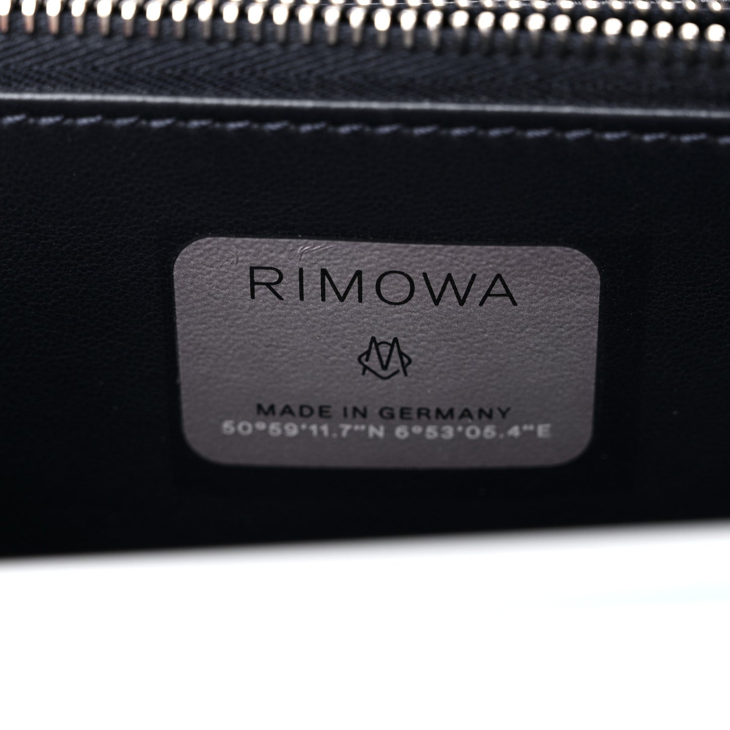 X RIMOWA Aluminum Personal Clutch On Strap Bleu