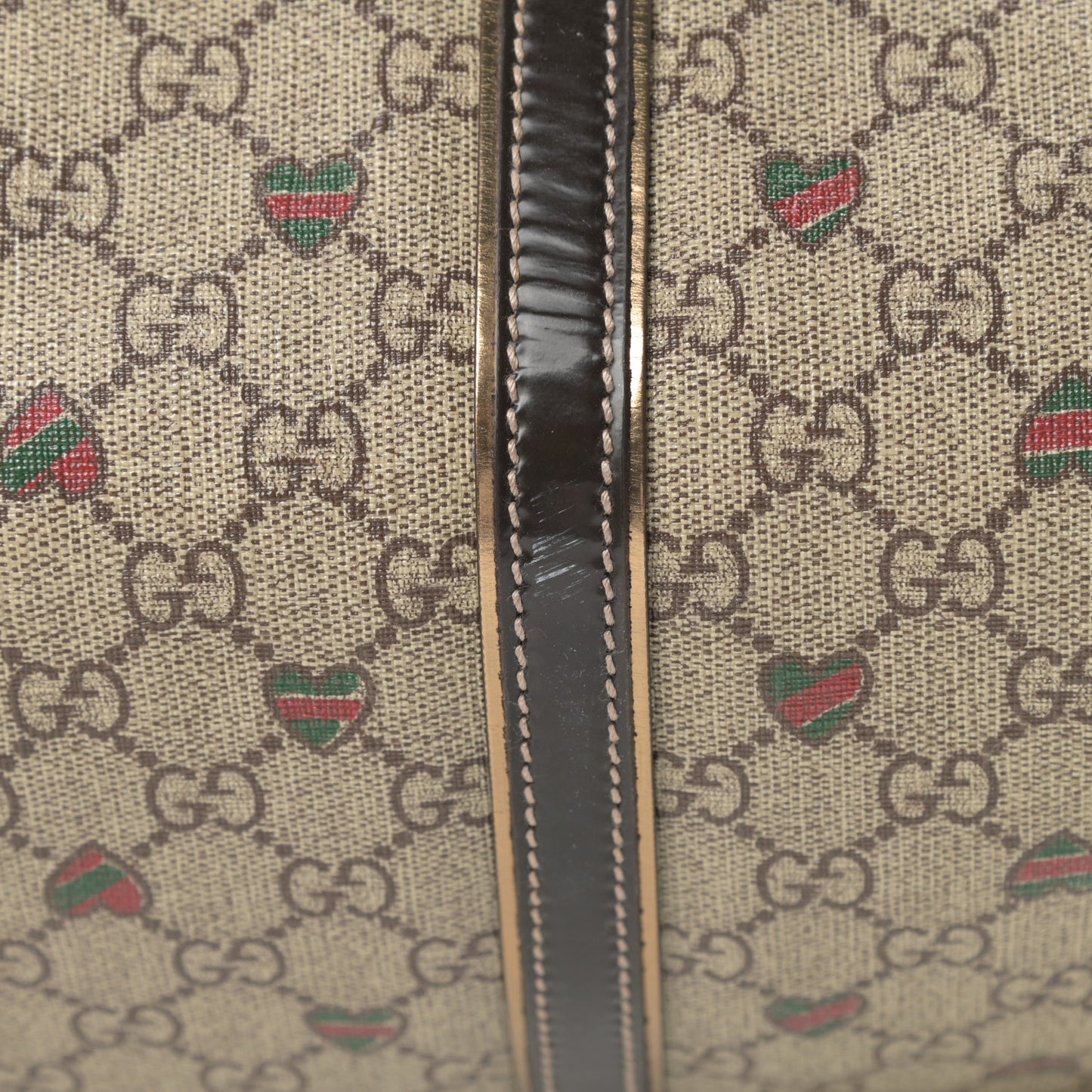 GG Plus Monogram Hearts Medium Joy Boston Dark Brown