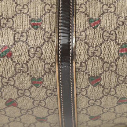 Gucci GG Plus Monogram Hearts Medium Joy Boston Dark Brown 13 of 15