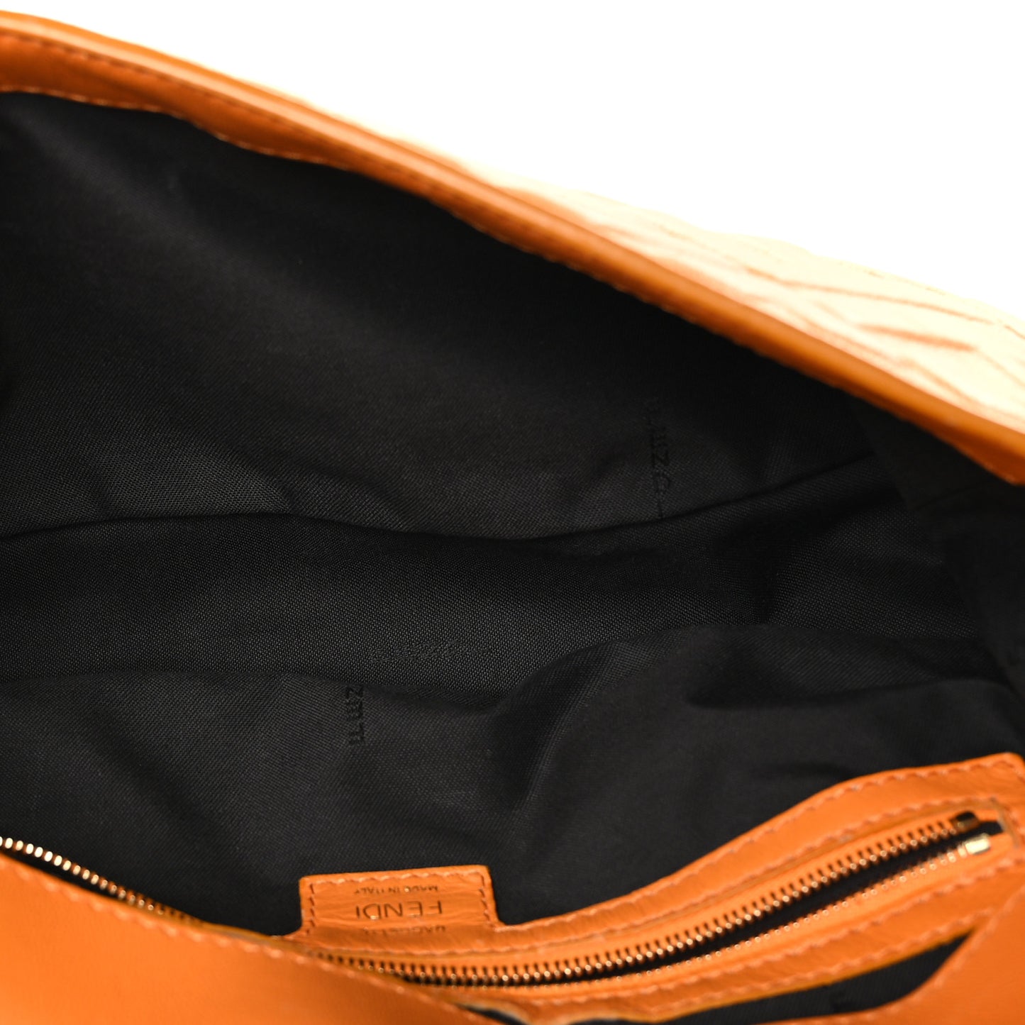 Nappa FF 1974 Embossed Baguette Clementine
