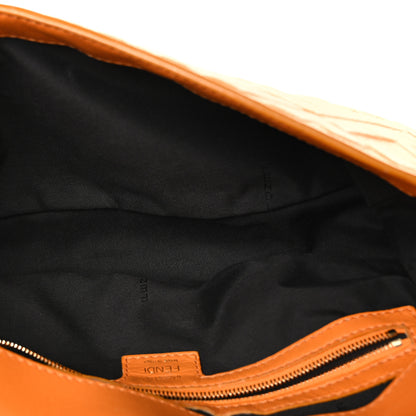 Fendi Nappa FF 1974 Embossed Baguette Clementine 5 of 14