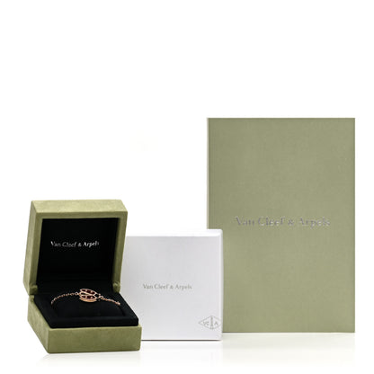 Van Cleef & Arpels 18K Rose Gold Carnelian Onyx Lucky Spring Open Wing Lady Bug Bracelet 5 of 5