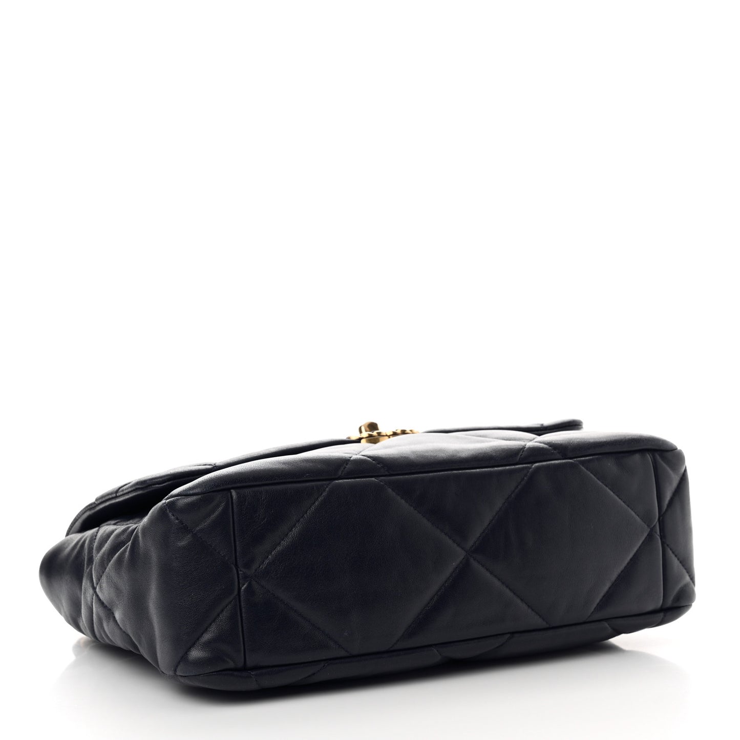 Goatskin Quilted Large Chanel 19 Flap Dark Blue