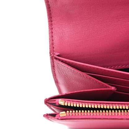Saint Laurent Calfskin Classic Y Ligne Clutch Fuchsia 8 of 10