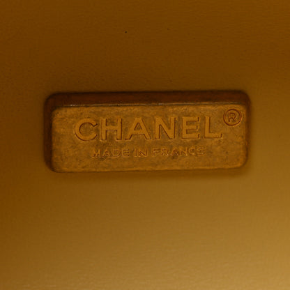 Chanel Lambskin Quilted CC Bubble Vanity Case With Chain Light Yellow 6 of 12