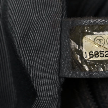 Chanel Distressed Glazed Caviar Quilted Medium Elastic Tote Black 7 of 10