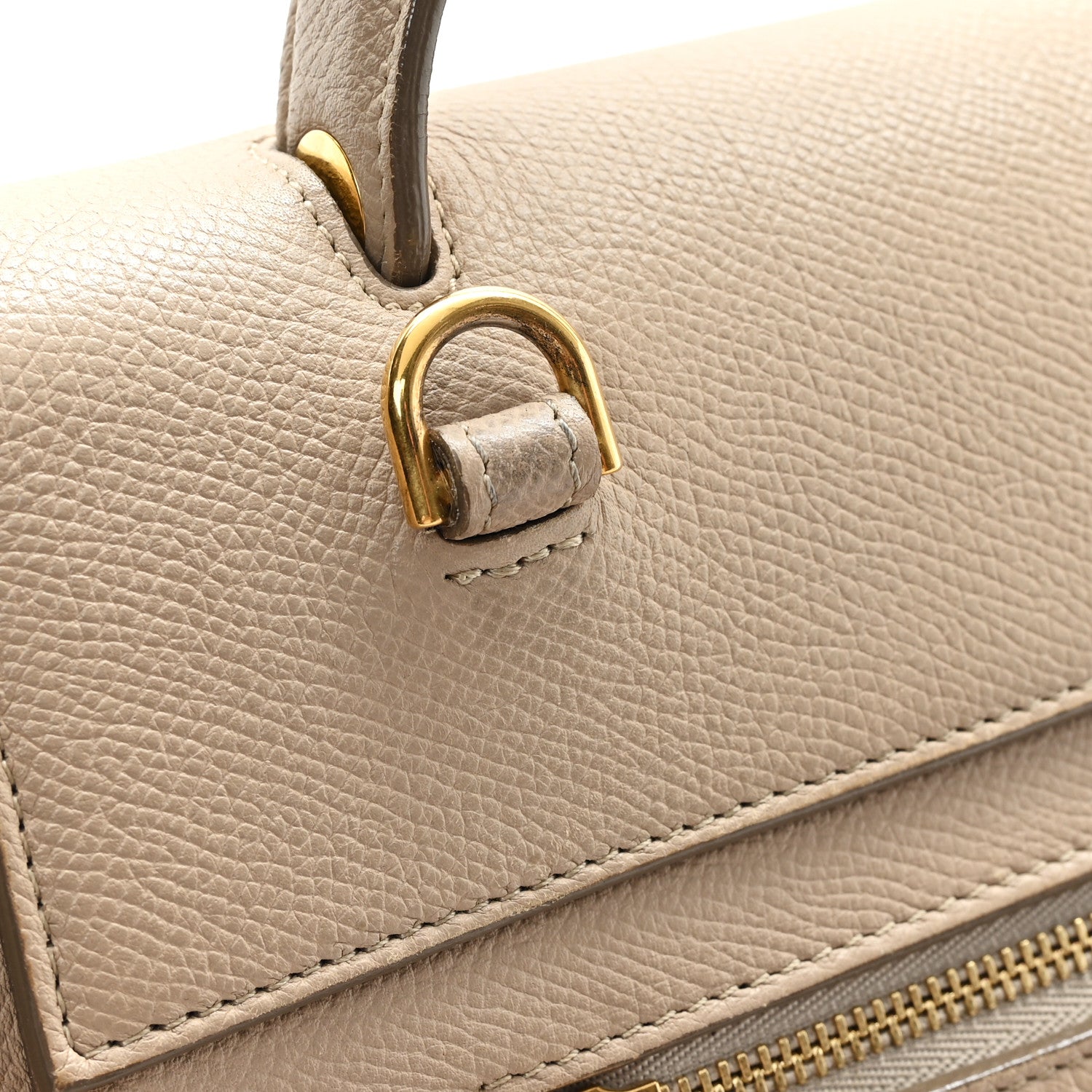 Celine Grained Calfskin Mini Belt Bag Light Taupe 11 of 11