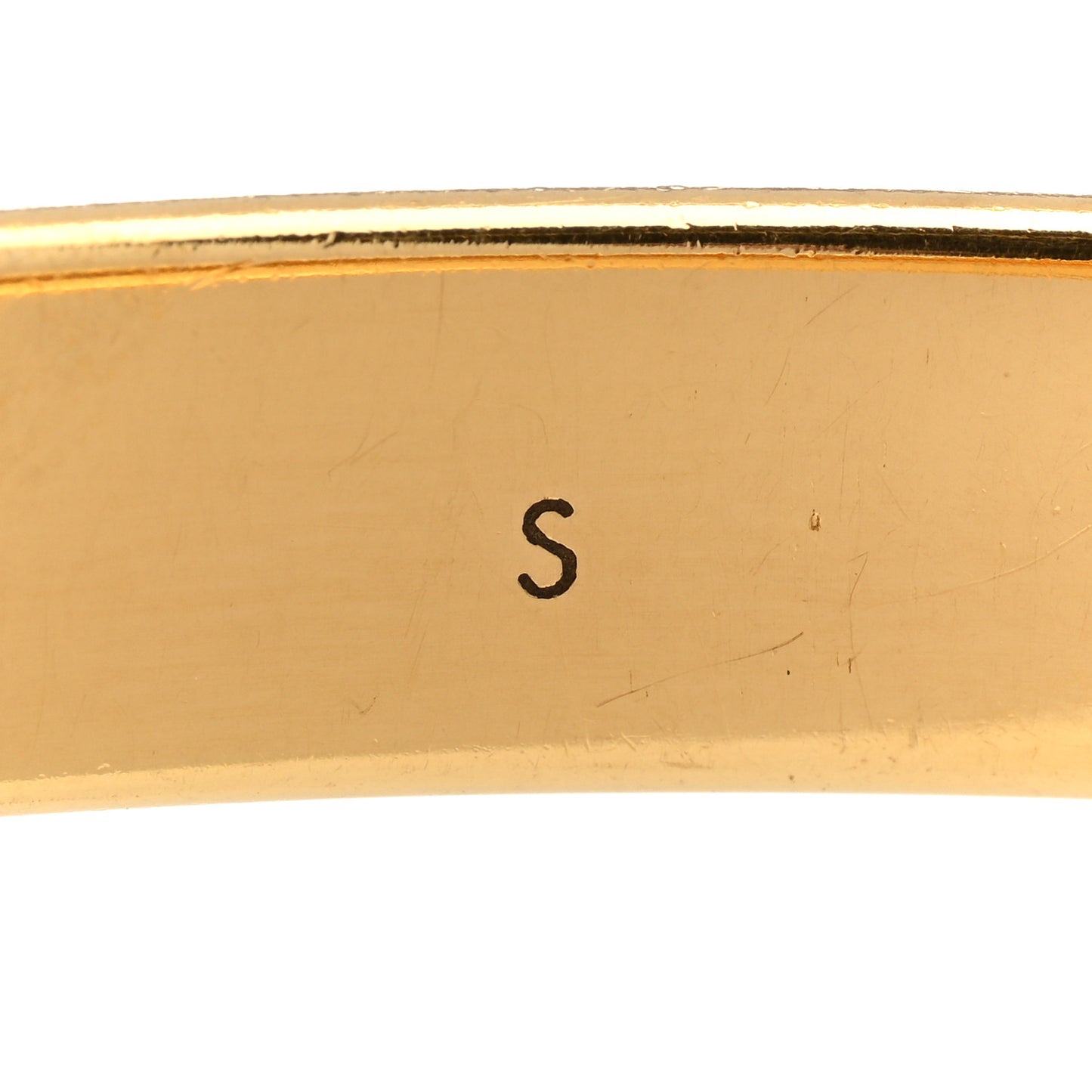 Brass Monogram Nanogram Cuff S Gold