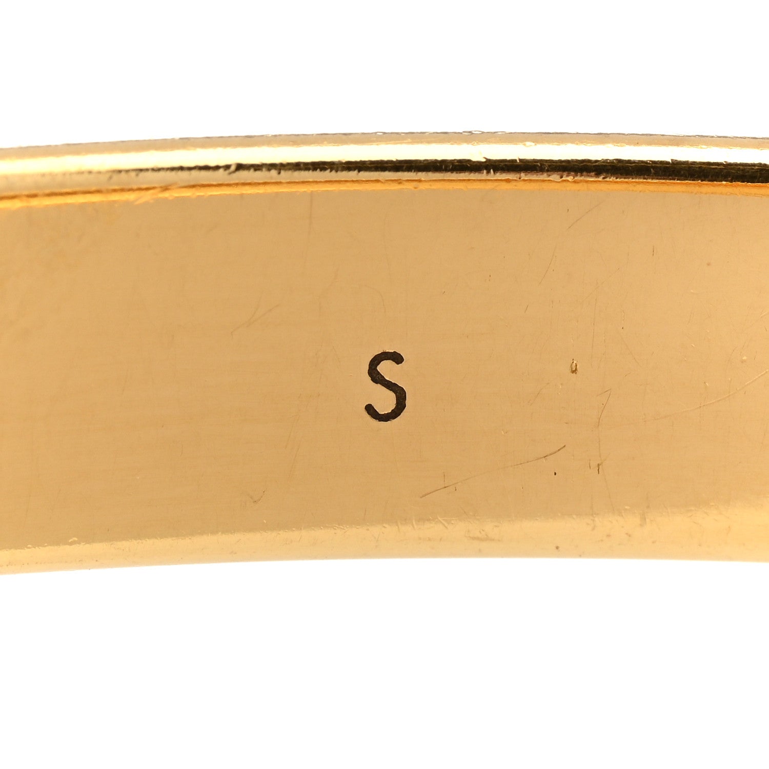 Louis Vuitton Brass Monogram Nanogram Cuff S Gold 6 of 7