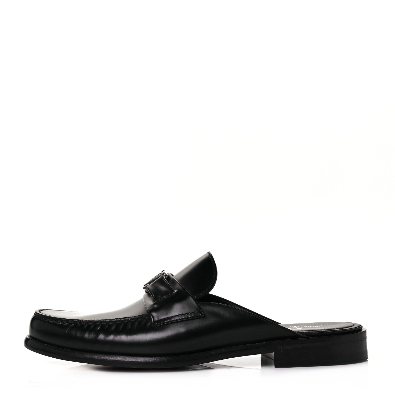 Louis Vuitton Calfskin Major Open Back Loafer 8 Black 1 of 8