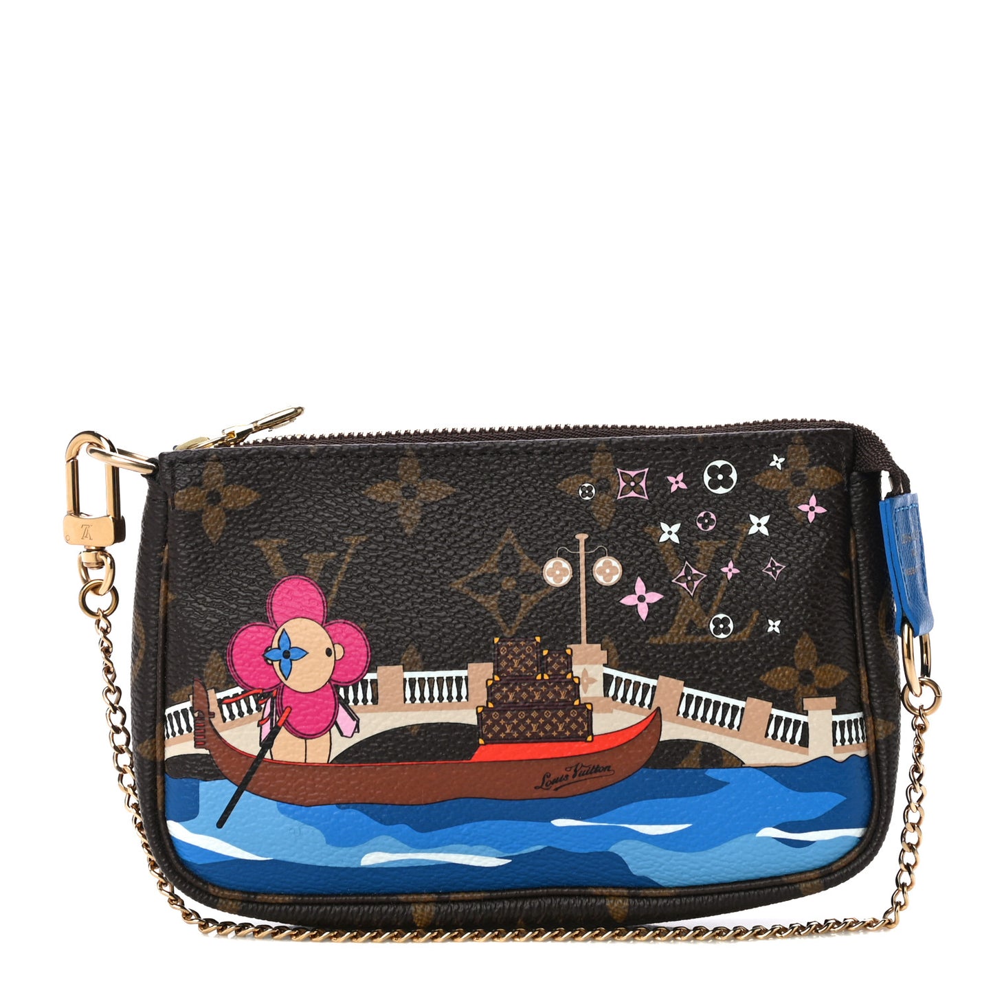 Monogram 2019 Christmas Animation Mini Venice Pochette Accessories Blue