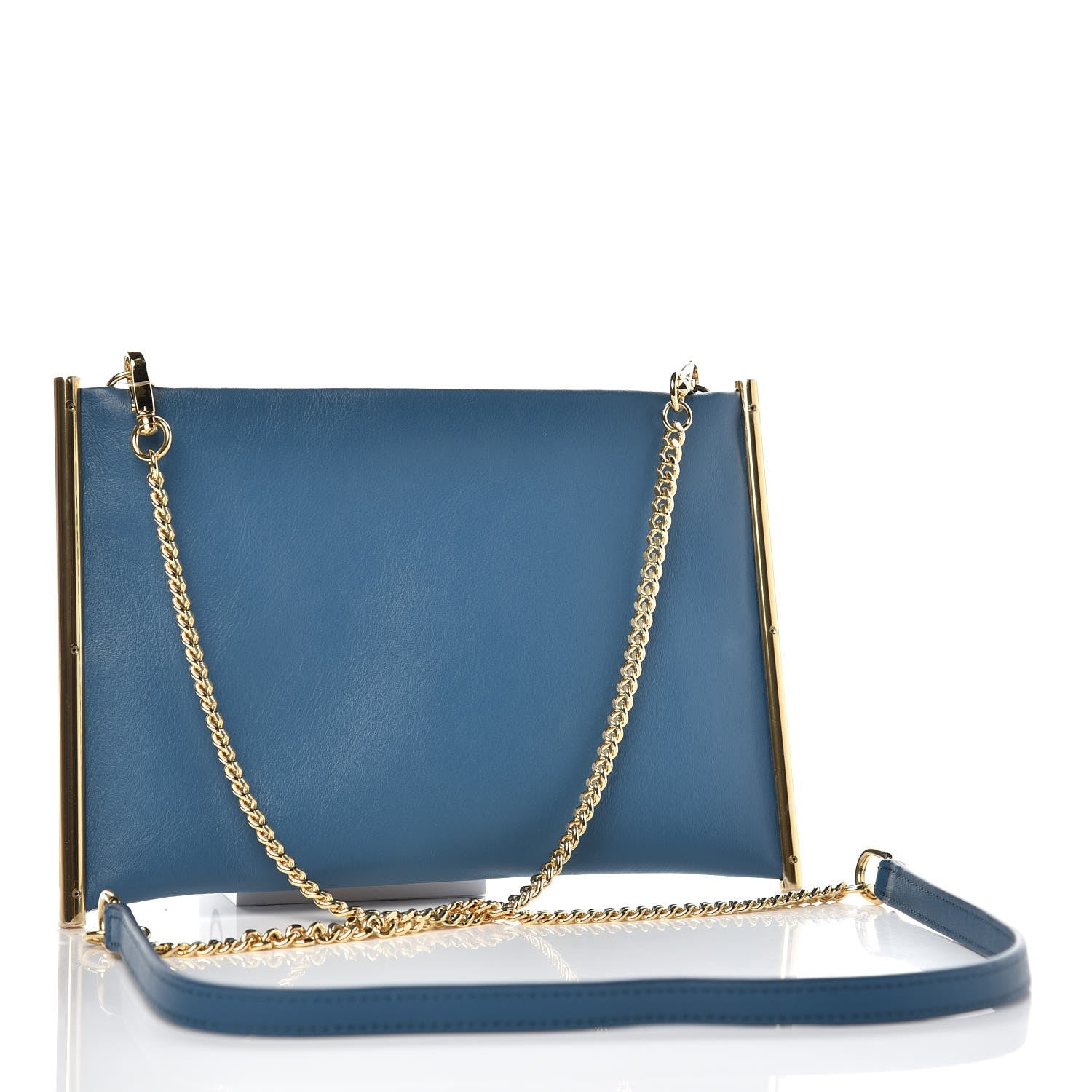 Chloe Calfskin Mini Roy Chain Pouch Vinyl Blue 3 of 9