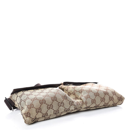 Gucci GG Monogram Double Pocket Belt Bag Dark Brown 4 of 12