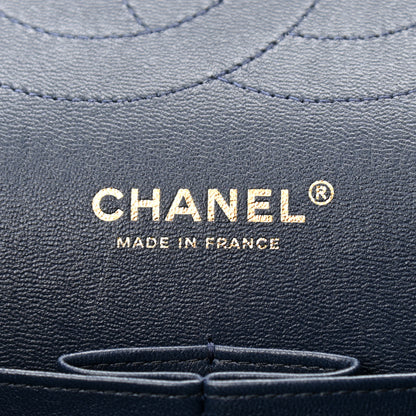 Chanel Lambskin Quilted Jumbo Double Flap Navy Blue 6 of 11