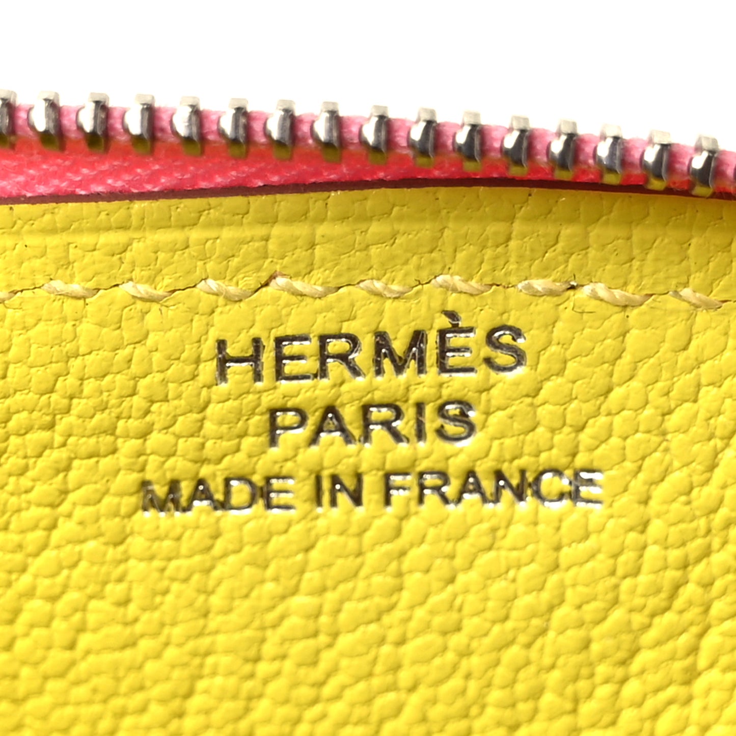 Chevre Mysore Paddock Change Purse Lime Caramel