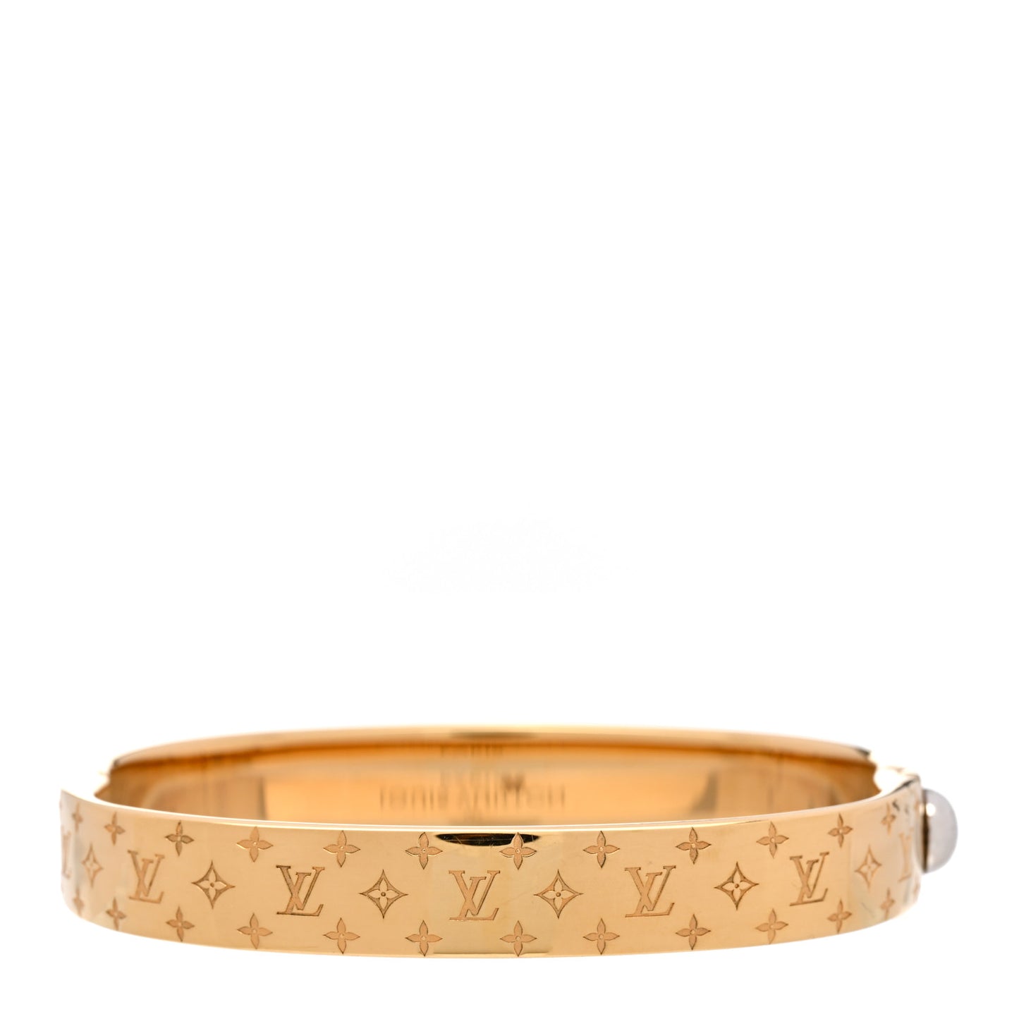 Brass Monogram Nanogram Cuff M Gold