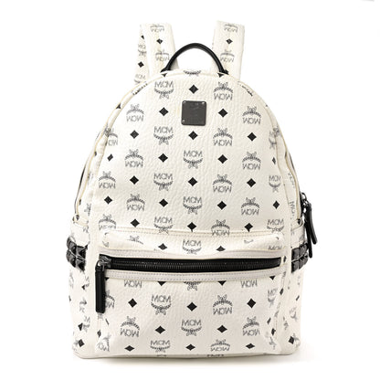 MCM Visetos Medium Side Studs Stark Backpack White 1 of 18