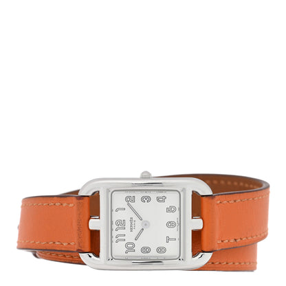 Hermes Stainless Steel Swift 23mm Cape Cod Double Tour Quartz Watch Orange 2 of 4