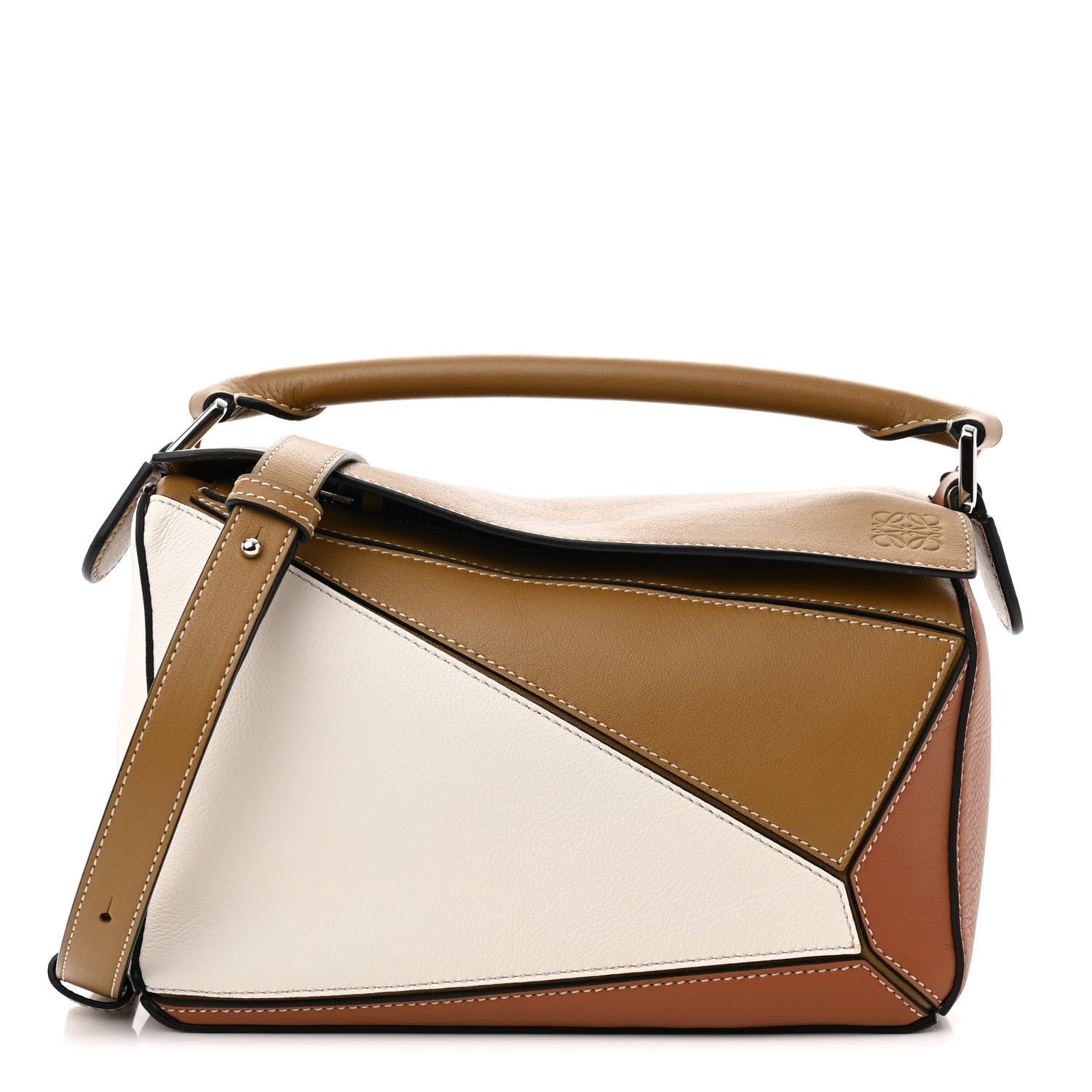 Loewe Calfskin Small Puzzle Bag Ochre 1 of 10