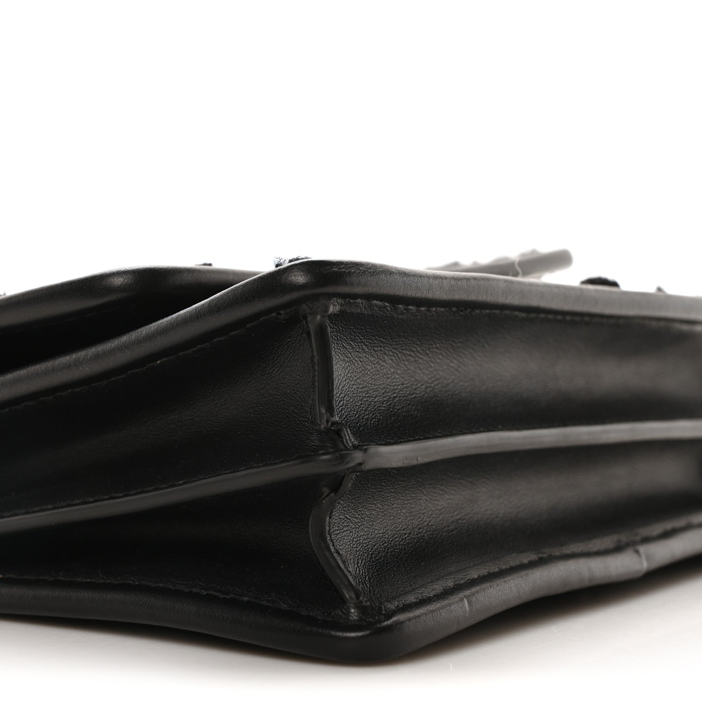 Tweed Macrocannage Mini Miss Caro Bag Black White