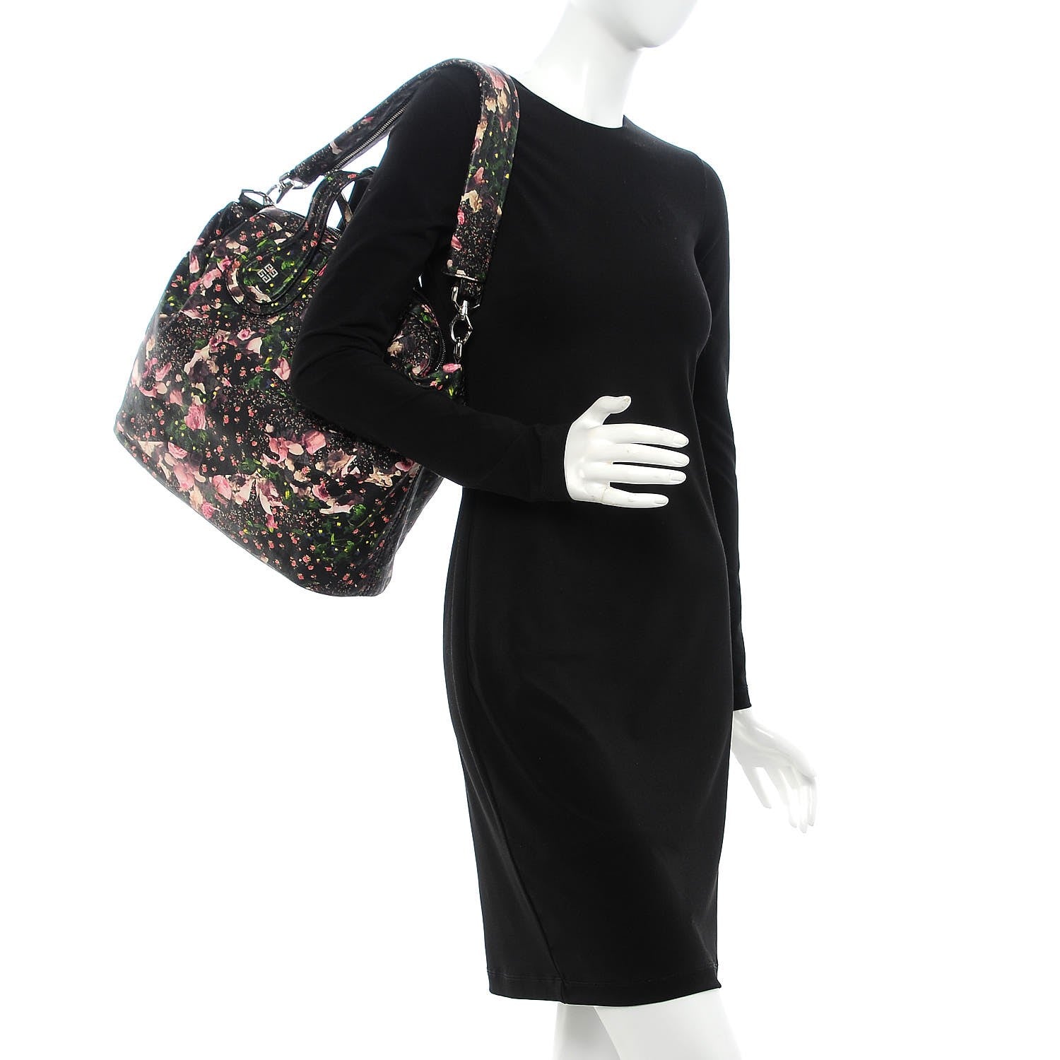 Givenchy Lambskin Roses Camouflage Print Medium Nightingale Black 2 of 11