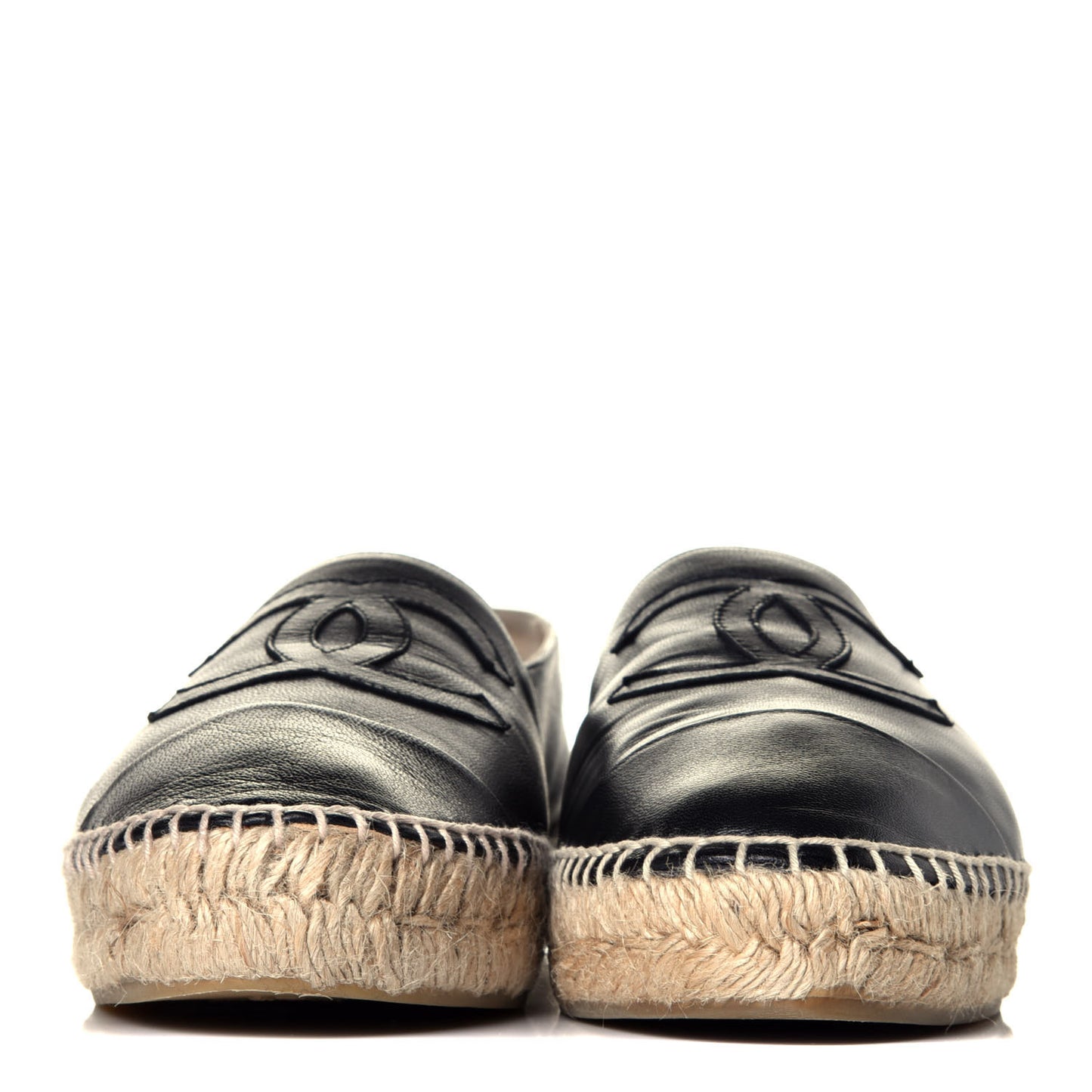 Lambskin CC Espadrilles 40 Black