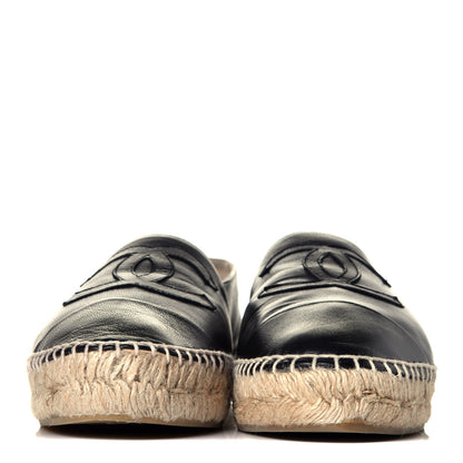 Chanel Lambskin CC Espadrilles 40 Black 2 of 9