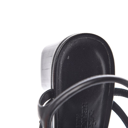 Hermes Calfskin Oracle Sandals 37.5 Black 10 of 11