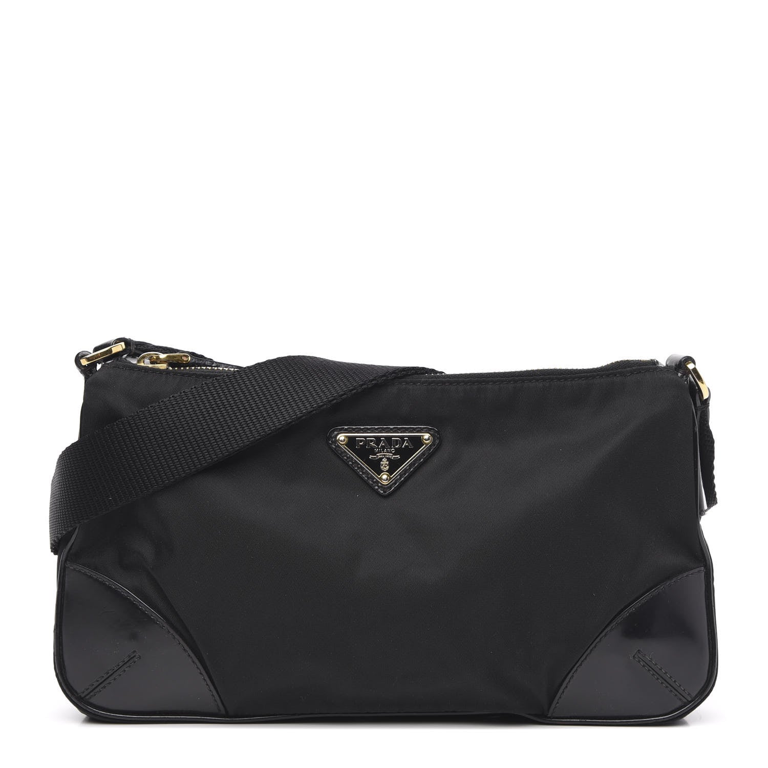 Prada Tessuto Nylon Shoulder Bag Black 1 of 11